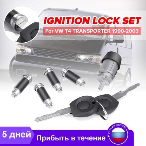 X-Ignition Switch Door Lock Barrel Set 2 Keys For VW T4 Caravelle 1990-2003 Transporter Double Barn Doors
