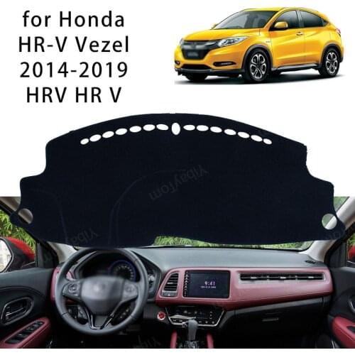 For Honda HR-V Vezel 2014-2019 HRV HR V Console Dashboard Suede Mat Protector Sunshield Cover