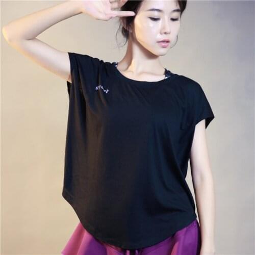 2018 New Women Sports Quick-Drying Yoga Shirt Breathable Loose Running Short-sleeved T-shirt Fitness Clothes Female Yoga Tops