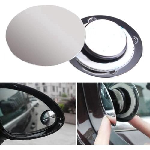 1 Pair Ultra-thin Car Adjustable Blind Spot Convex 360 Degrees Rearview Mirror