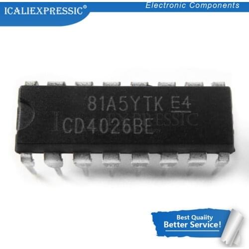 10PCS CD4026BE DIP CD4026 DIP16 HEF4026BP DIP-16 HCF4026BE new and original IC