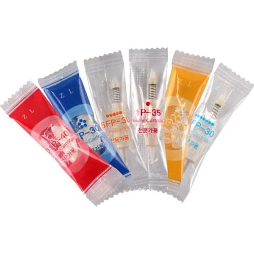 10pcs charmant 2 Cartridge needle 1R/D1R/3R/5R/5F/7F Sterilized Tattoo Permanent Makeup Needle Tips Spiral port for Eyebrow lips