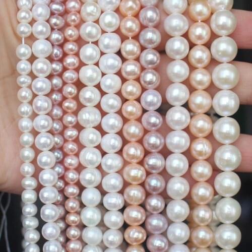 100% Natural Fresh Water pearl 5-10mm Oval Loose Beads , For DIY Necklace Bracelat Jewelry Making
