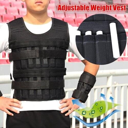15kg 30kg Exercise Weight Vest Suit Running For Boxing Training Shank Training Adjustable Waistcoat With Hand Wrists / Leg Wrist