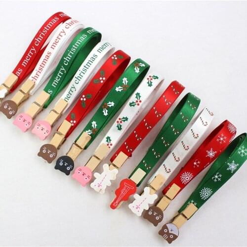 1691241 , 10MM Christmas Series Printed grosgrain ribbon, DIY handmadeHair accessories Material wedding gift wrap