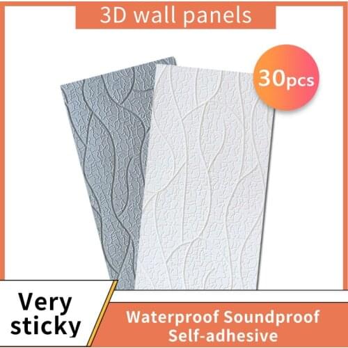 30PCS 3d Wallpaper Supplier PE Wall Panels Self-Adhesive Wallpaper 3d Foam Wall Stickers For wall papers home decor