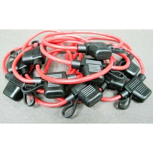 5 x In-line Standard Blade Fuse Holder Splash Proof for w 16 AWG Fuses Car Bike