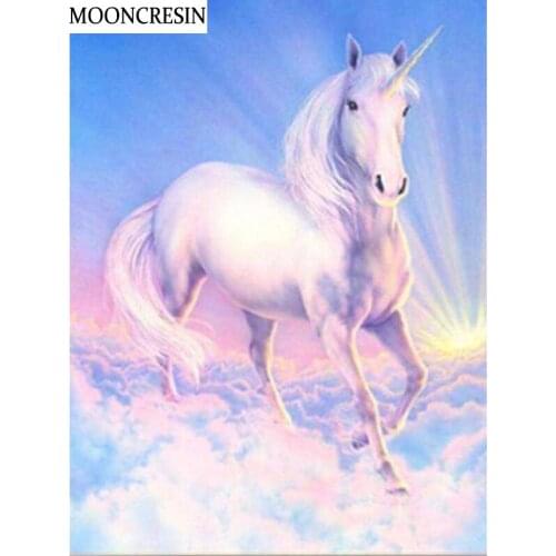 5D Diamond Painting Unicorn Animal Full Square Cross Stitch Diy Diamond Embroidery Mosaic Pattern Of Rhinestone Decoration Home