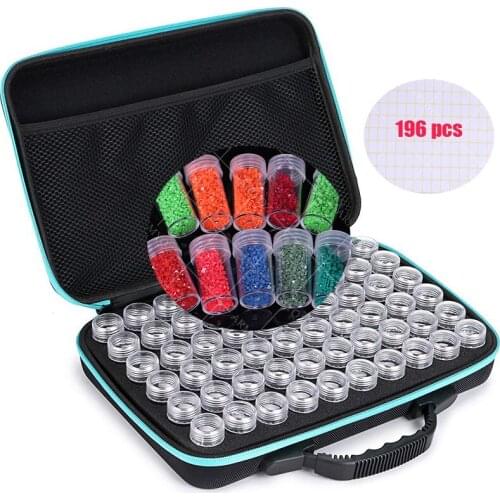 60 Bottles Diamond Painting Accessories tools Container Bottles Diamond Painting Tools Crystal Bead Storage jar Container Bag