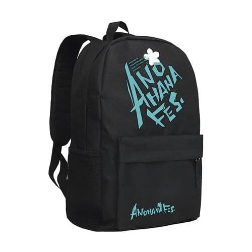 Anohana secret base Cosplay Backpack Anime Honma Meiko Oxford School Bag Unisex