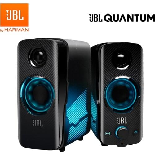 JBL QUANTUM DUO PC Gaming Speakers Bluetooth Speaker Bass Surround Sound with Colorful Light for PC/Mac/Windows/Nintendo Switch