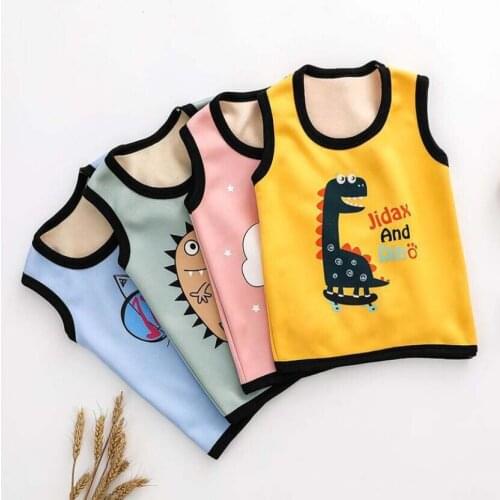 Baby vest 0-11T kids plush inside suspenders tops sping sleeveless warm jacket infant clothes toddler autumn waistcoat girls boy