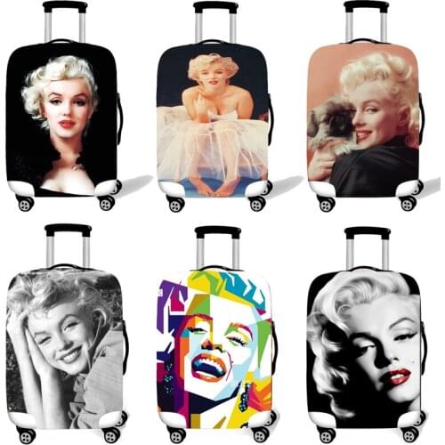Elastic Luggage Protective Cover Case For Suitcase Protective Cover Trolley Cases Covers 3D Travel Accessories MonroePattern T12