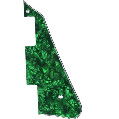 Musiclily Electric Guitar Pickguard for Gibson Les Paul Modern Style, 4Ply Green Pearl