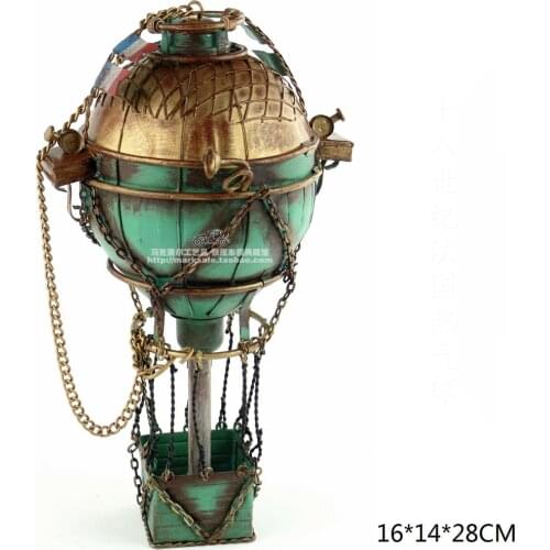 18th Century French Retro Wrought Iron Hot Air Balloon Model Hanging Decoration Western Restaurant Bar KTV Club Ornaments Crafts