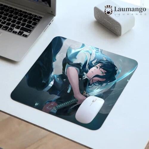 Keyboard Gaming Pad Mouse Mousepad Gamer Mouse Mats Deskmat Keyboards Accessories Demon Slayer Rubber Mat Gamer Pc Stitch Mice
