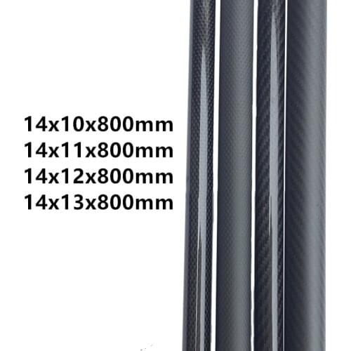 LAITEHM 1pcs 3K carbon fiber tube 14x10 14x11 14x12 14x13 for bicycle model kite length 800mm