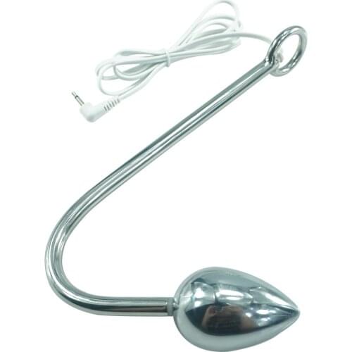 New Electro wave physical shock anal hook beads plug ring massager electrical stimulation medical therapy device sex toys