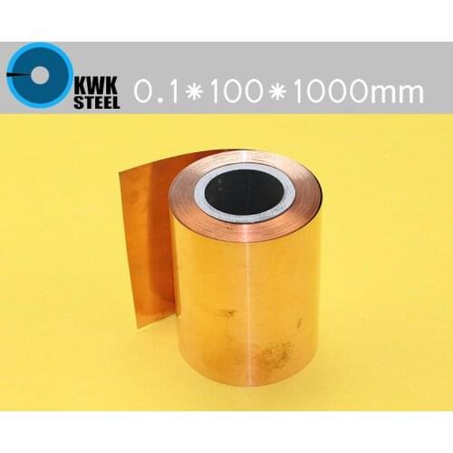 Copper Strips 0.1mm * 100mm * 1000mm Pure Cu Sheet Plate High Precision Pure Copper Free Shipping