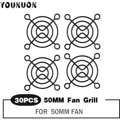 30 Pieces Metal Mesh Finger Guard Protective Net Fan Grill 50mm 5cm Fan Grills for Cooling Fan