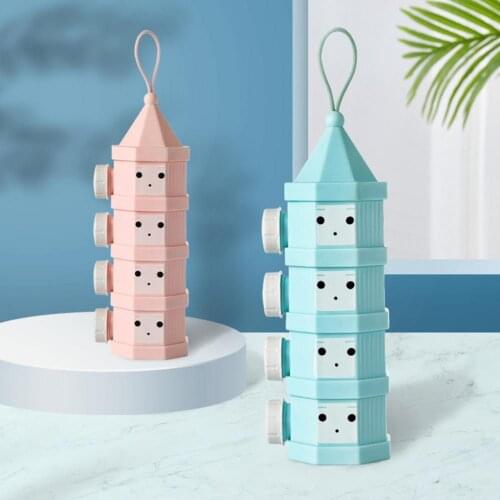 Snack Cup Multi-layer Large Capacity Portable Baby Cartoon Milk Powder Box Food Storage Container Infant Biscuit Dispenser