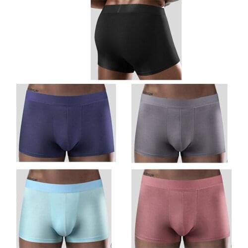 Mens Underwear Good Fiber, Fashionable And Generous, Plain Rib, Comfortable And Soft Boxer Underwear