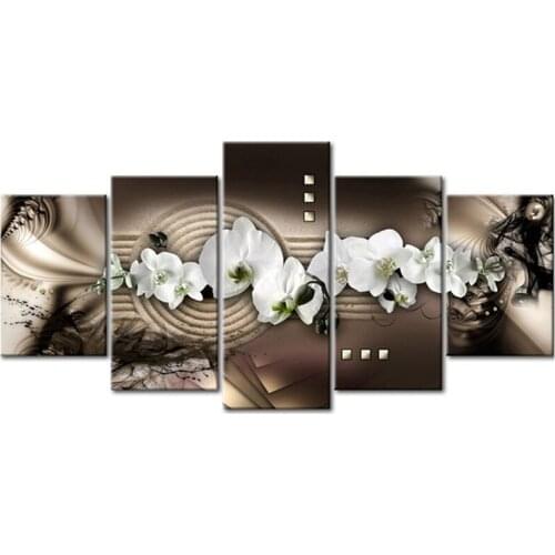 5pcs 5DFull Square Round Drill Diy Diamond Painting "Magnolia Flower" Multi-picture Combination Embroidery Mosaic StickerZP-1652