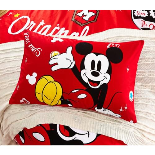 Disney 100% Cotton Pillowcase 1Pcs Cartoon red Mickey Minnie Home Textile Childrens Presents Pillowshams 48x74cm hot sale gift