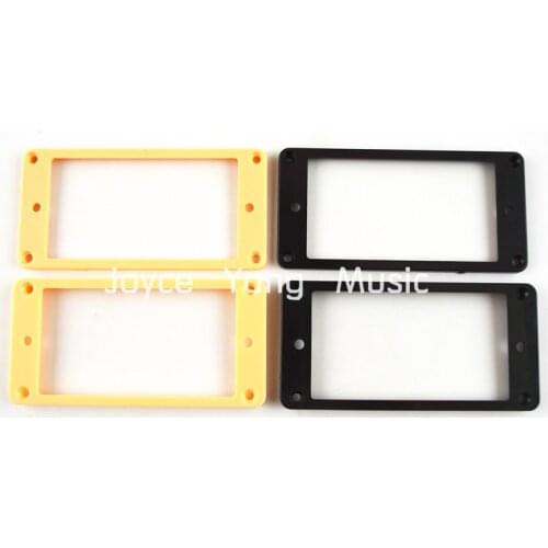 Niko 4pcs Cream Black Flat Plastic Humbucker Pickup Frame Holder Mounting Ring 3*5/5*7mm