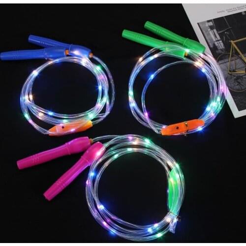 Newest Kids Outdoor Sport Toys Novelty Glowing Skipping Rope Game Luminous Jump Exercise Light Up for Children
