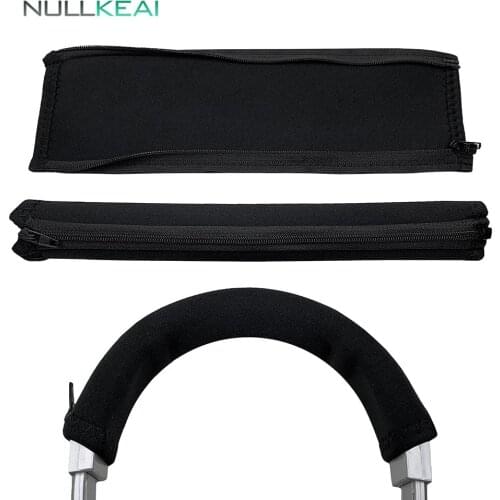 NULLKEAI Replacement Headband Cover Zipper Cushion For Sennheiser HD598 HD600 PC350 HD280Pro HD380Pro Headphones