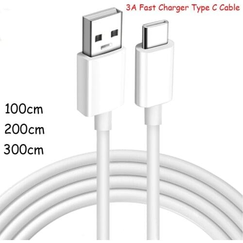 1/2/3M Original Xiaomi 3A Type C Cable Fast Charger Data Sync For Mi 10 9 9T 9se 8 Note 10 Lite CC9 Pro Charger Cord Wire Cabel
