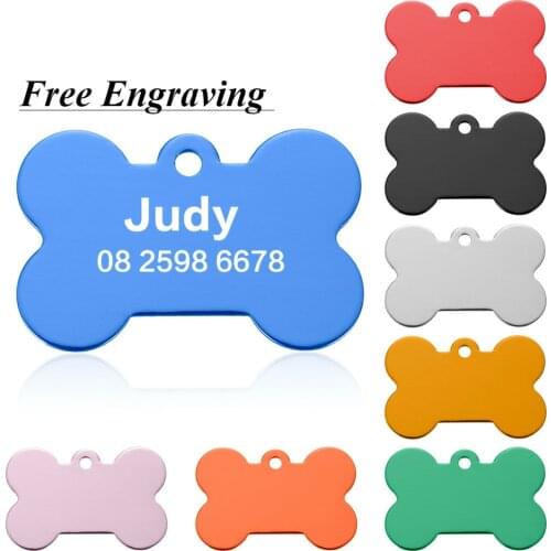 Personalized Dog Cat ID Tags Customized Pet Tag for Cat Puppy Dog Engraved Tag Identification with Name Telephone