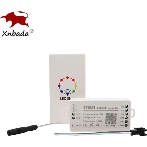 SP108E WS2811 WS2812B WIFI RGB Led Strip Pixel Controller Smart Phone APP For WS2813 SK9822 APA102 Led Light DC5-24V