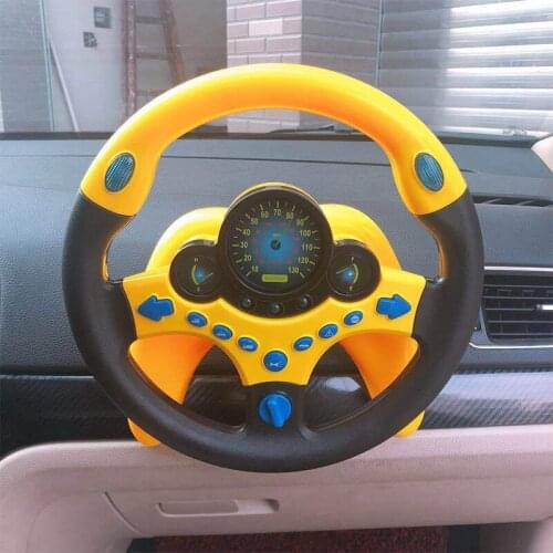 25cm Electric Musical Simulation Steering Wheel with Light Kids Baby Toy Pretend Play Educational Toys for Children Driving Toy