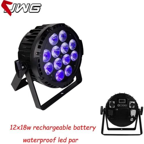 Outdoor IP65 Rechargeable Wash Par Can 6in1 RGBWAUV 12x12w IR Wireless DMX Battery Operated Waterproof LED Light