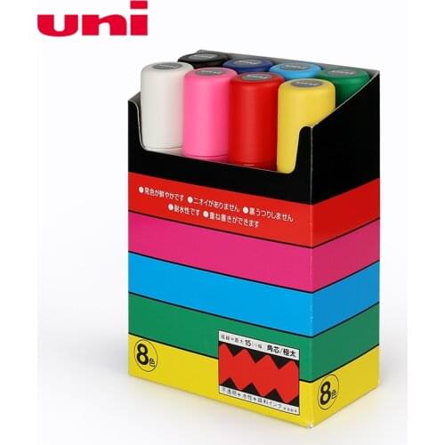 Uni Posca PC-17K Paint Marker Pen-Extra Broad Tip-15mm 8colors Set rotulador