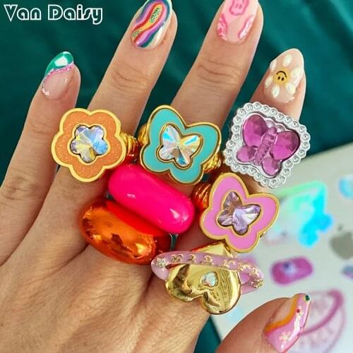 Кольца с фианитами для женщин Van Daisy China At AliExpress