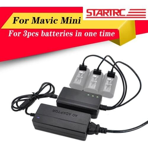 STARTRC Car Charger 3 in 1 Intelligent Battery Charging Hub Adapter for DJI Mavic Mini Drone Parts 3 pcs Batteries EU US