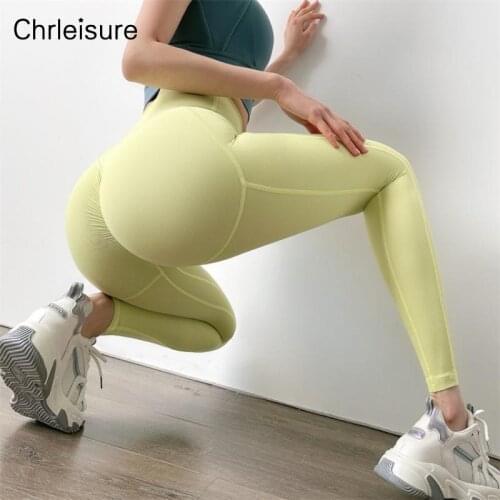 CHRLEISURE High Waist Sport Leggings For Women Fitness Skinny Push Up Gym Legging Workout Quick Dry Slim Tights Stretch Leggins