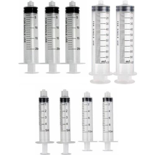 1/2/5/10 pcs Luer interface 5/10/20/30/50/100 ml Lock Syringes Screw Blunt Tip Needles Caps Industrial Dispensing