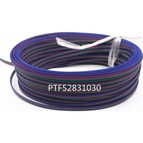 2m 5m 10M 20m 50m 4 Pin Extension RGB+Black Wire Connector Cable For DC5V Ws2801 Ws2812b DC12V 3528 5050 RGB LED Strip light