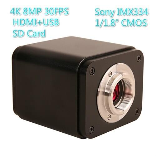 4K 8MP 30fps HDMI+USB Function Microscope C-mount eyepiece HDMI camera XCAM4K8MPA with Sony IMX334 1/1.8inch Sensor 4K UHD