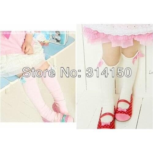 5Pair Baby Girl Socks Children Bowknot Ornament Pure Cotton Socks Girls Joker Pink And White Pretty Princess Sock