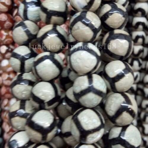 Free Shipping Fashion Jewelry 6mm 8mm 10mm White Black Faceted Carnelian Ball Loose Beads 15.5" FG7757