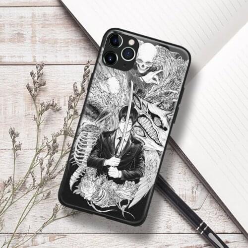 Hayakawa Aki Chainsaw Man Anime Glass Soft Silicone Phone Case FOR IPhone SE 6s 7 8 Plus X XR XS 11 12 Mini Pro Max Cover Shell