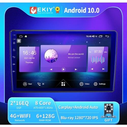 EKIY Android 10 Car Radio For Nissan Sunny 2004-2010 8 Autoradio Blu-ray 1280*720 IPS/QLED Multimedia Player Navi GPS no 2din FM