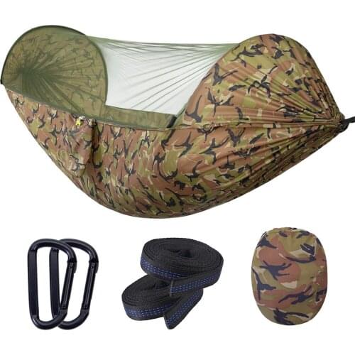 1-2 Person Camping Bug Hammock With MosquitoNet Portable Outdoor Hammocks Hanging Bed Sleeping Swing For Camping Travel