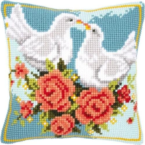 Latch Hook kits Pillow Diy Handmade Printed Canvas Cushion Latch Hook Kits DIY Unfinished accessories Peace pigeon