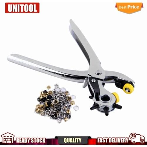 Multifunction Portable Heavy Duty Leather Hole Punch Watch Band Hand Pliers Belt Holes Punches Puncher Tool Eyelet